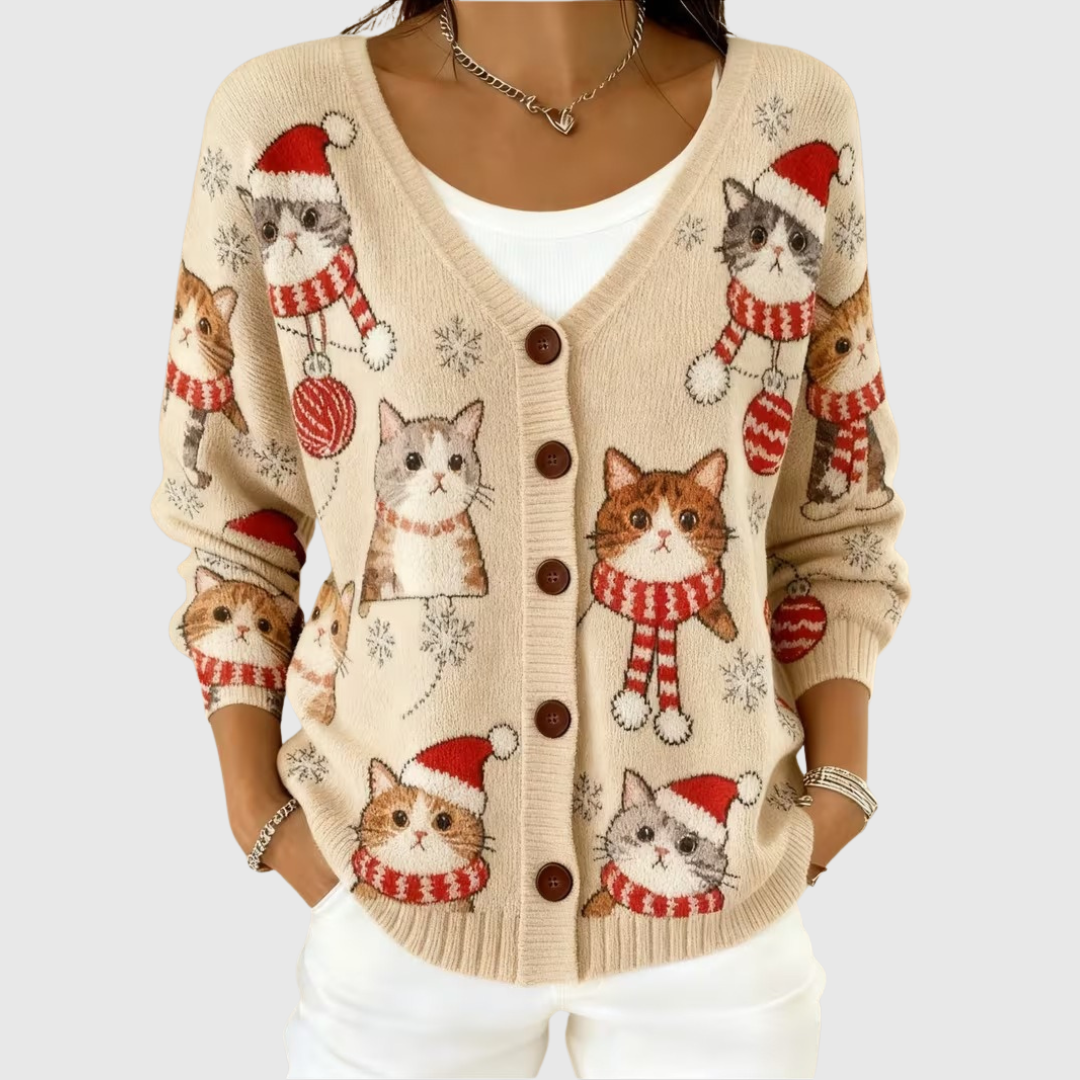 Cardigan In Maglia Con Bottoni