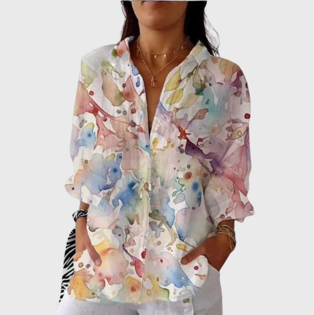 Blusa leggera e colorata stampata