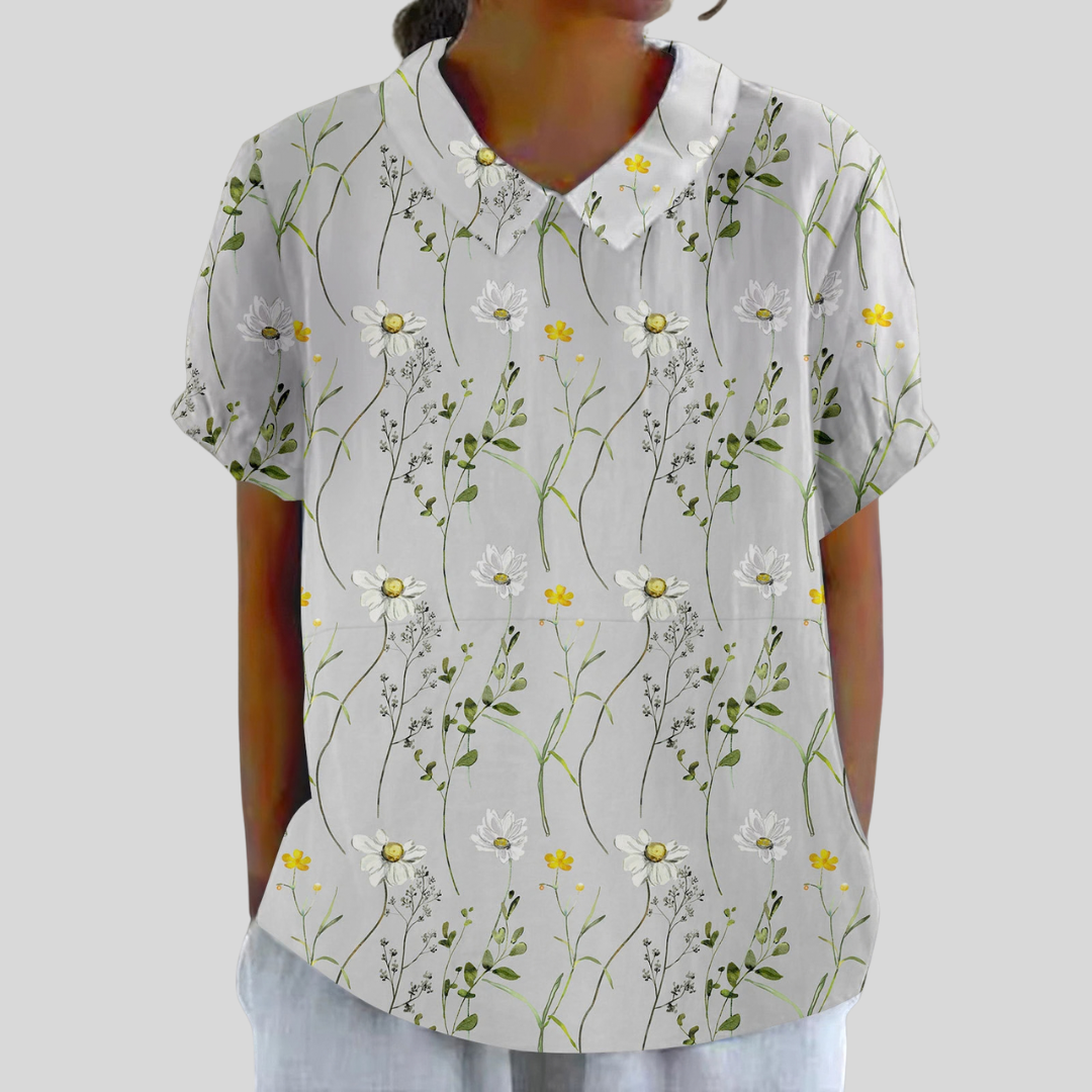 Top Floreale Confortevole Elegante