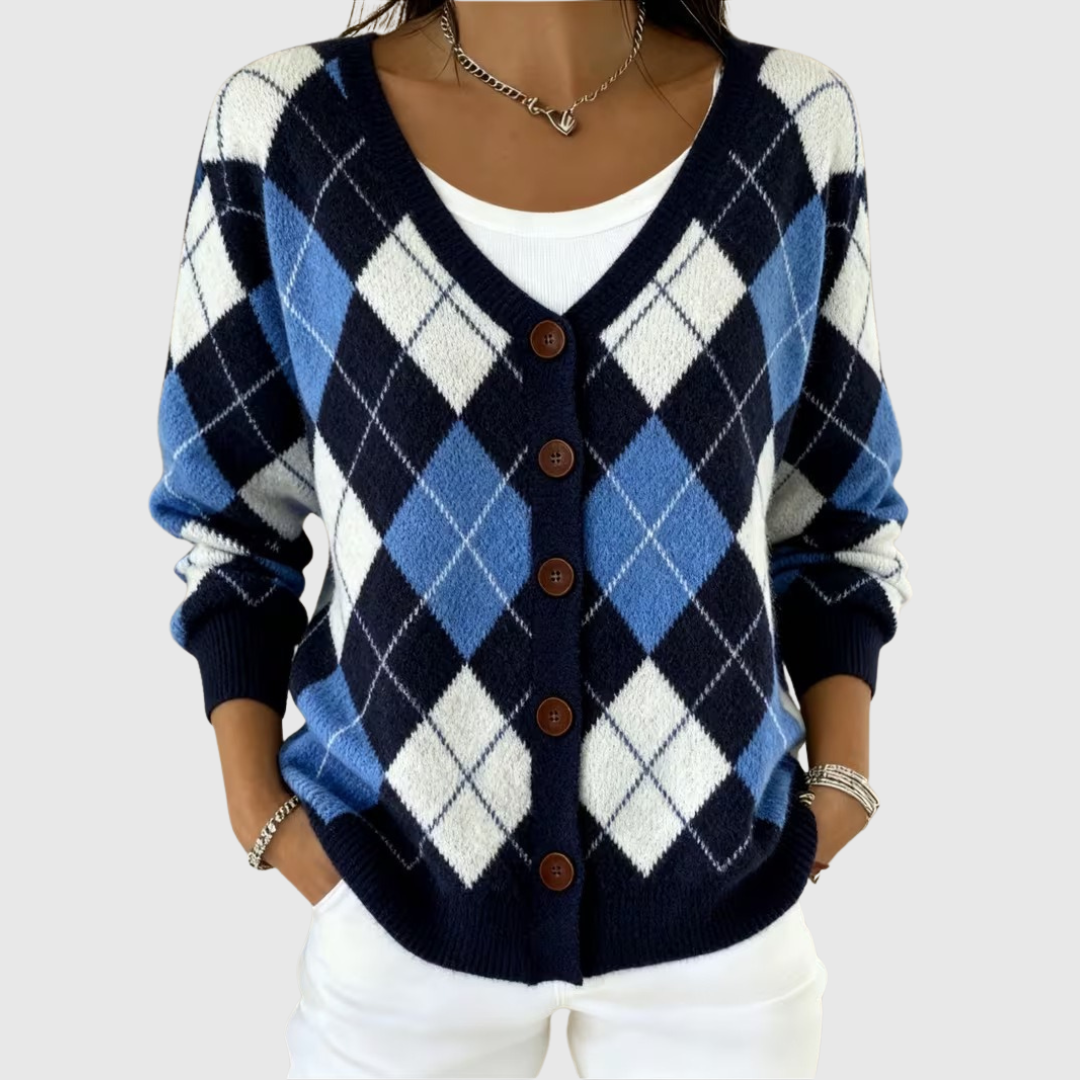 Cardigan Confortevole in Maglia con Bottoni