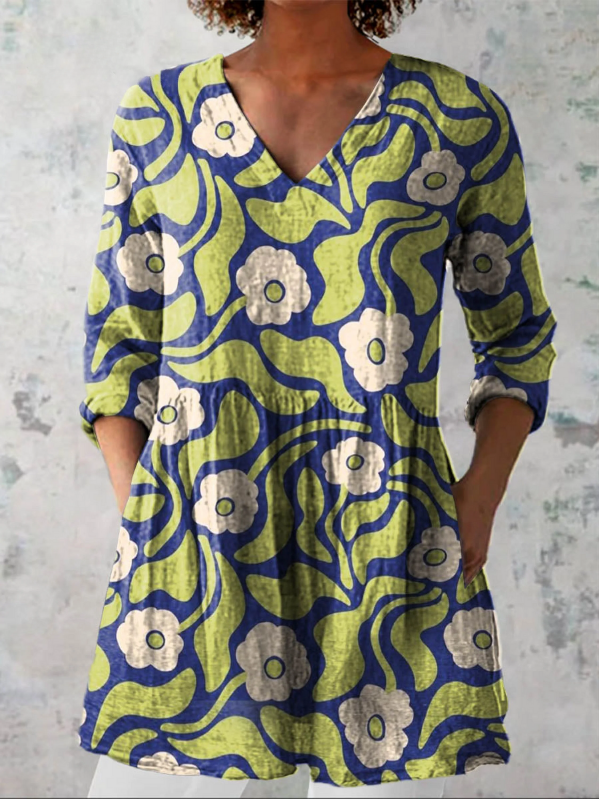 Elodie | Blusa Lunga con Scollatura a V
