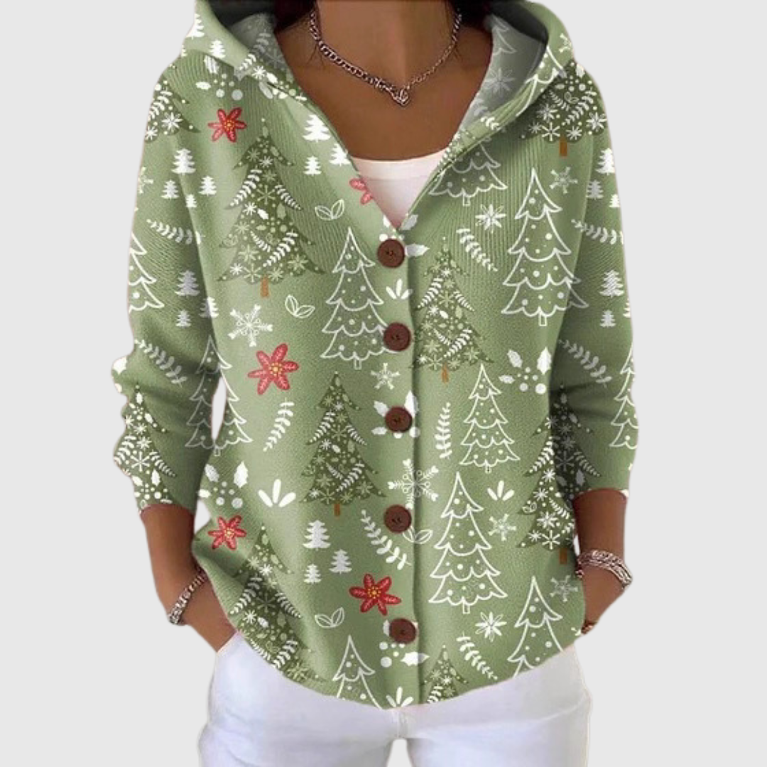Cardigan Strick con Cappuccio