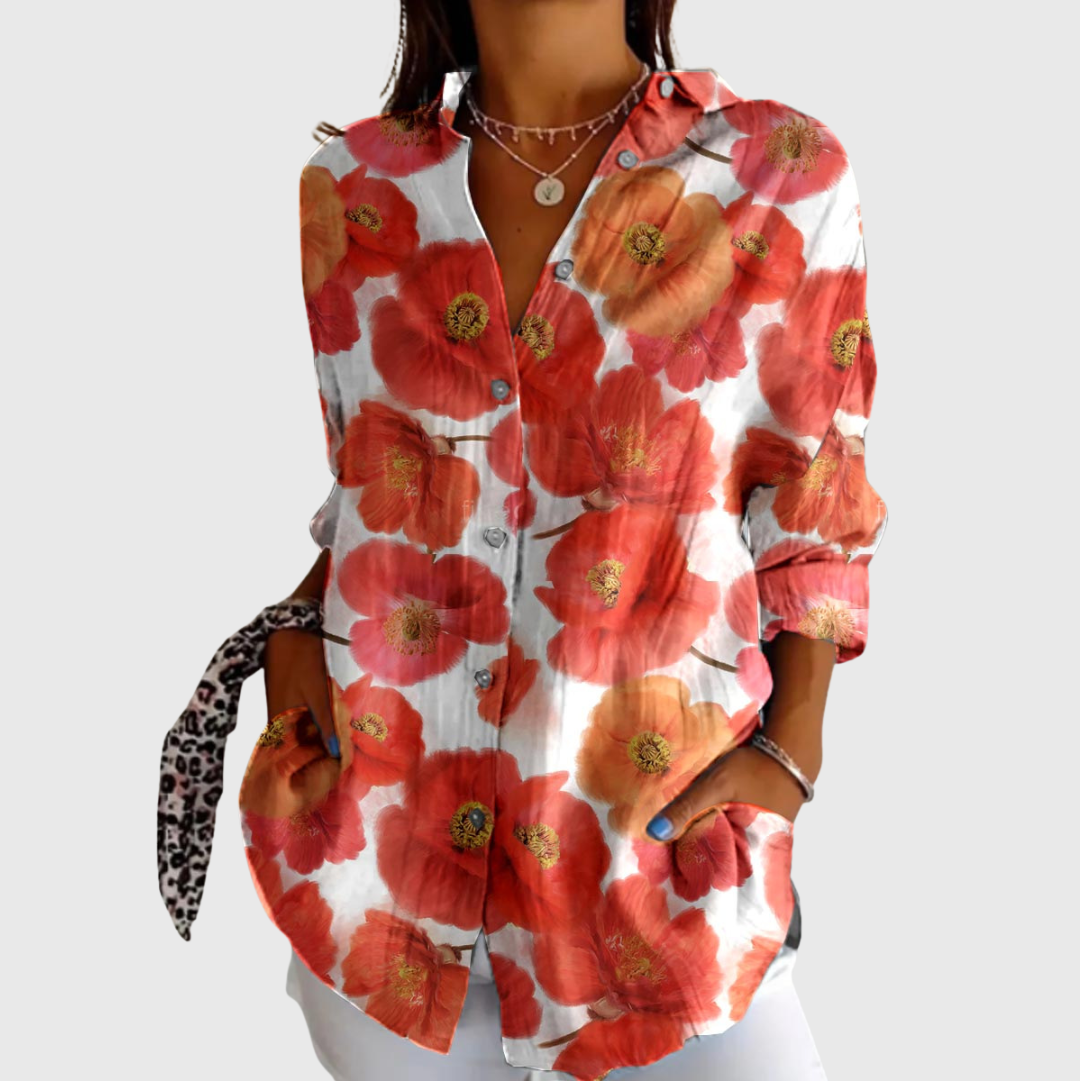 Blusa leggera e colorata stampata
