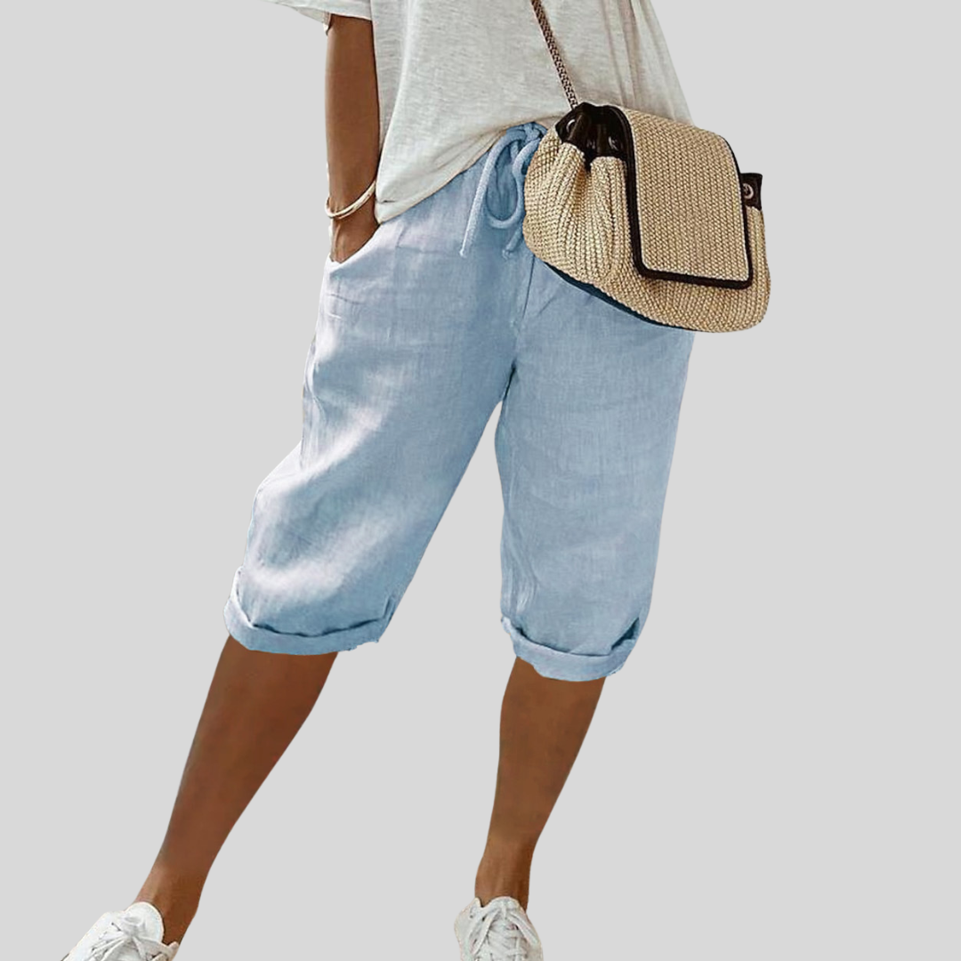 Pantaloni Corti Fluidi Comodi Eleganti