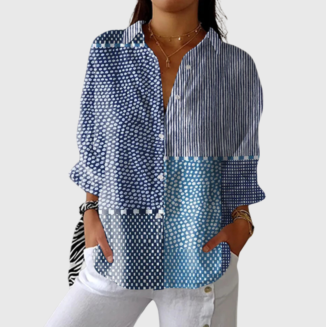Blusa leggera e colorata stampata
