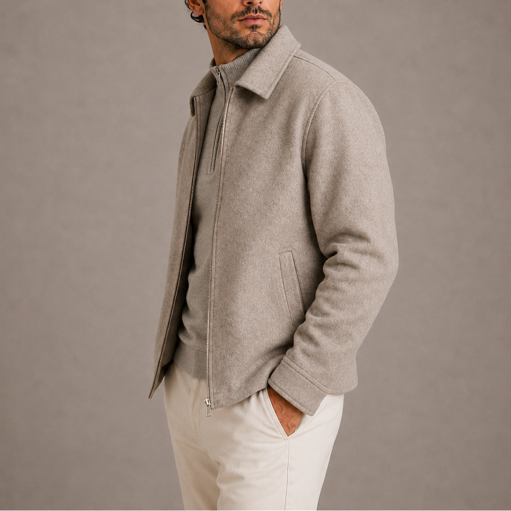 Giacca con zip e colletto da uomo
