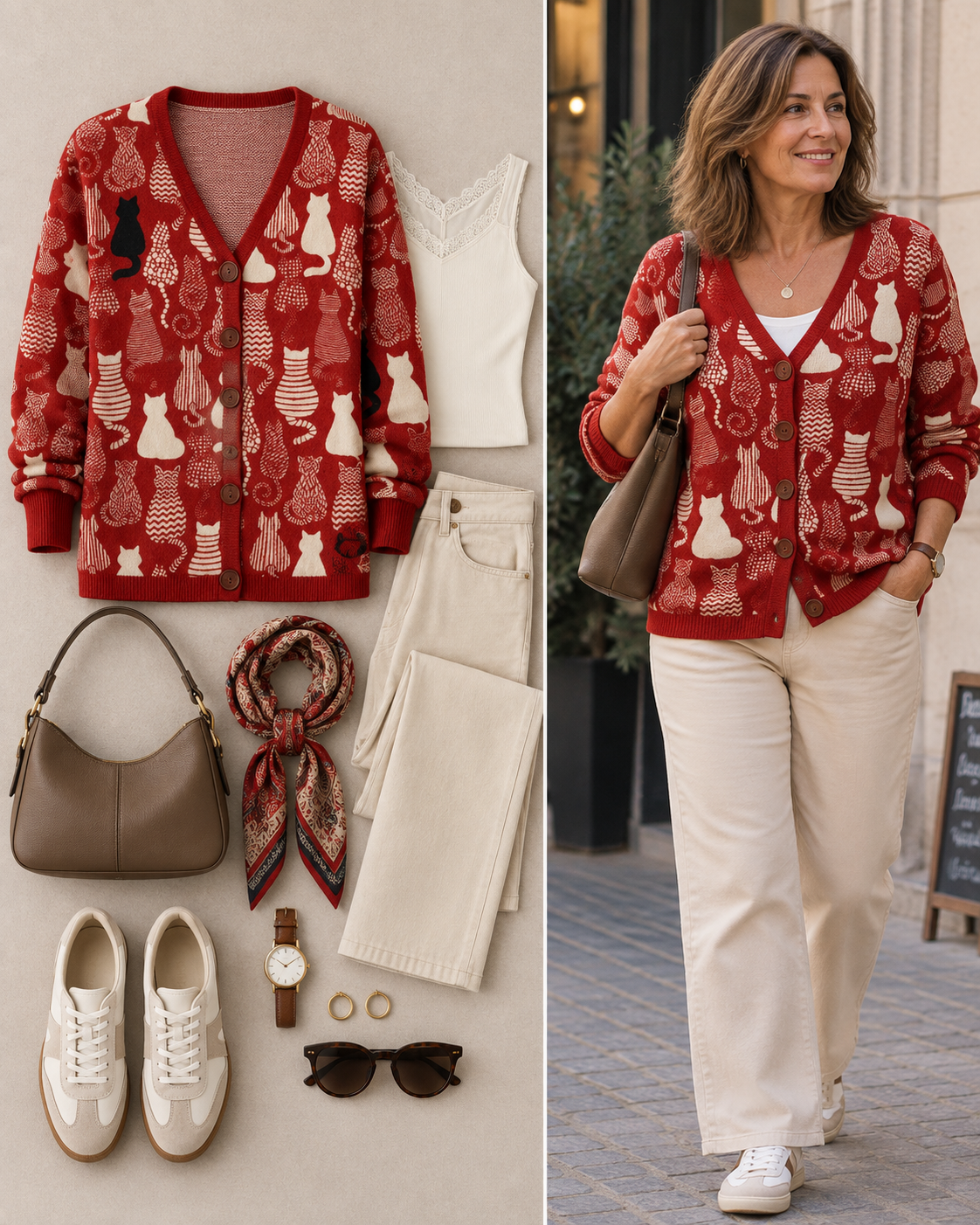 Cardigan con bottoni comodo