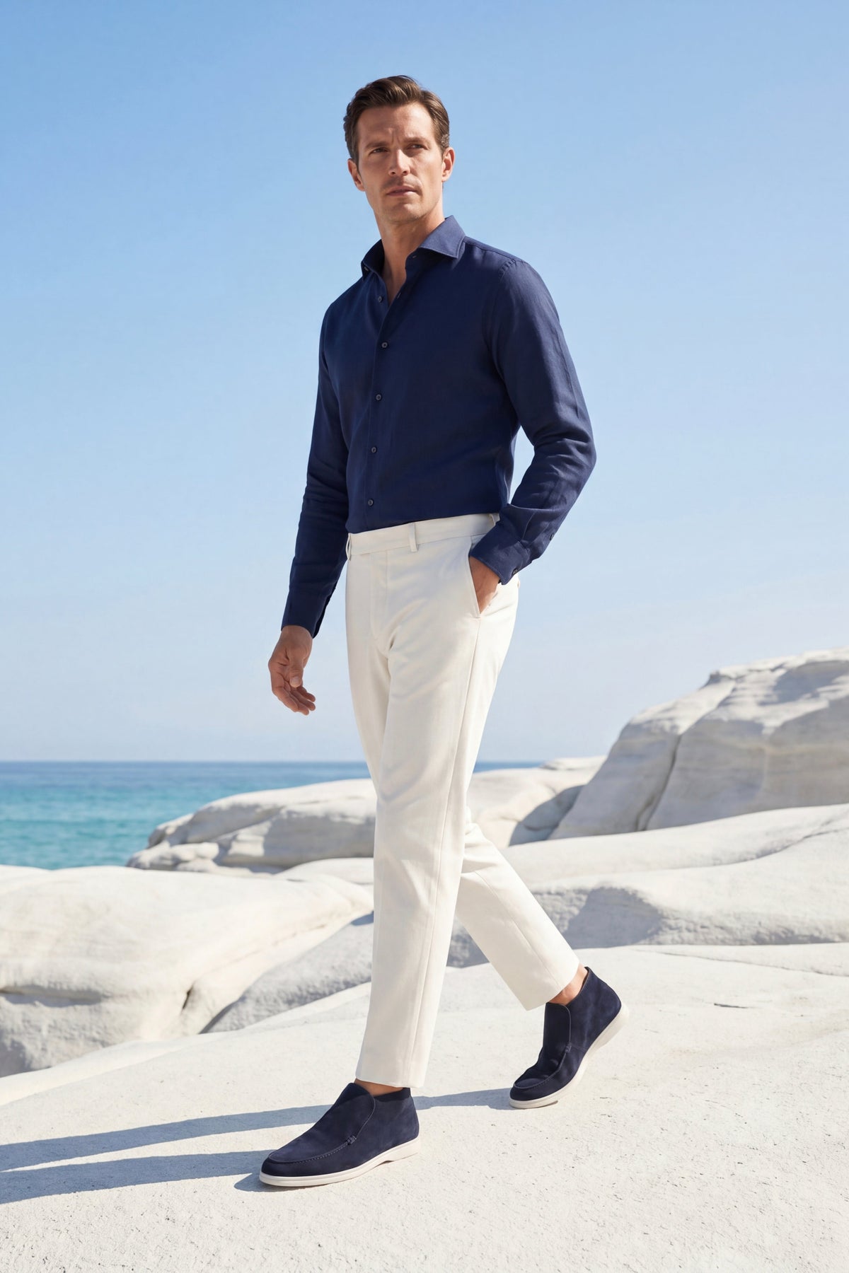 Mocassini Alti Capri Blu Navy