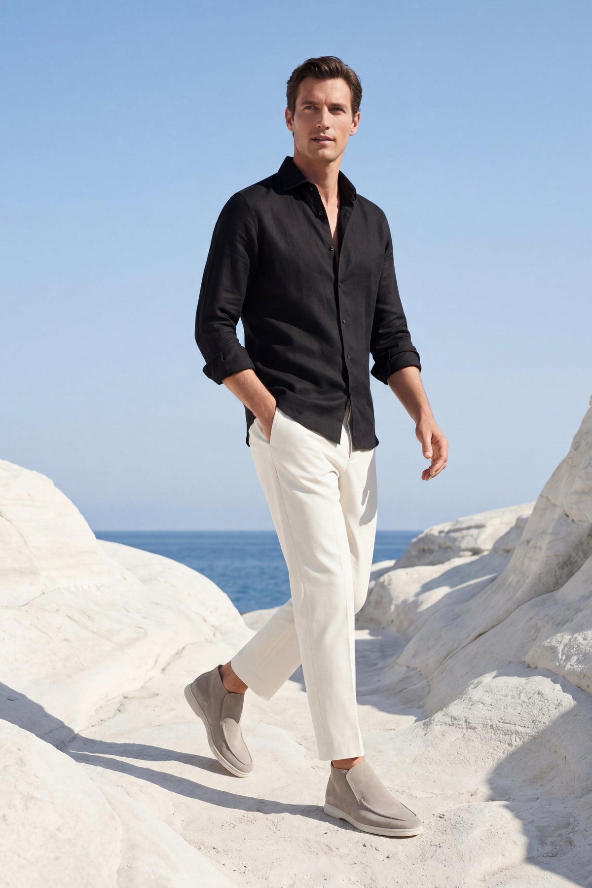 Mocassini Alti Capri Taupe