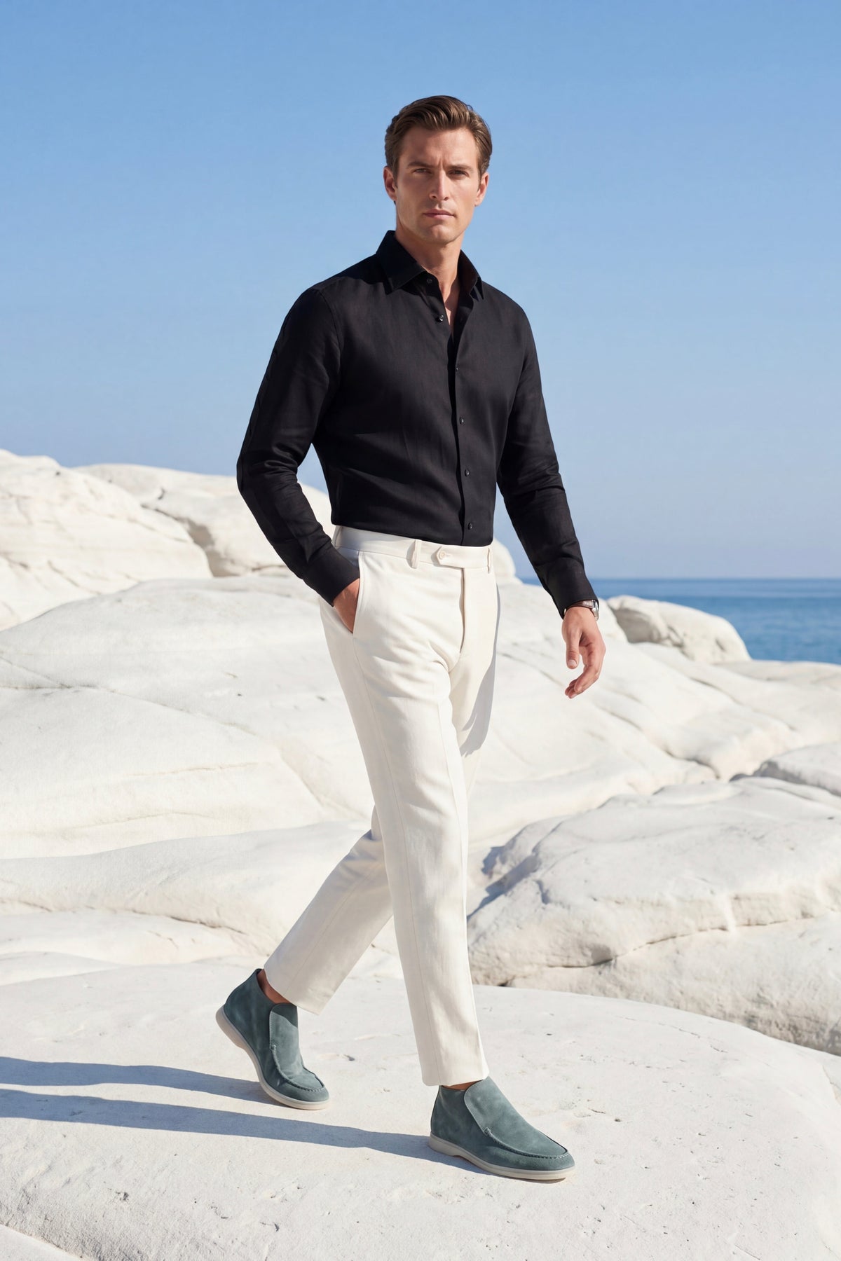 Mocassini Alti Capri Verde Menta