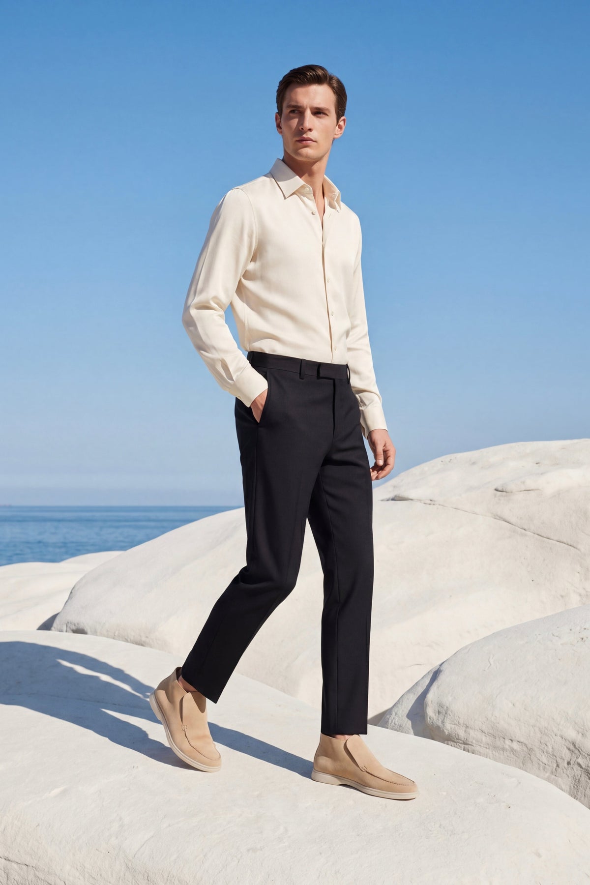 Mocassini Alti Capri Beige