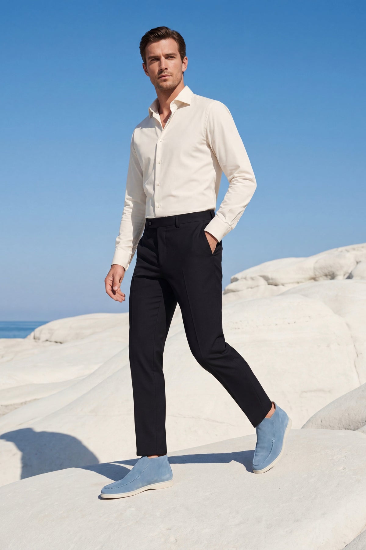Mocassini Alti Capri Azzurro