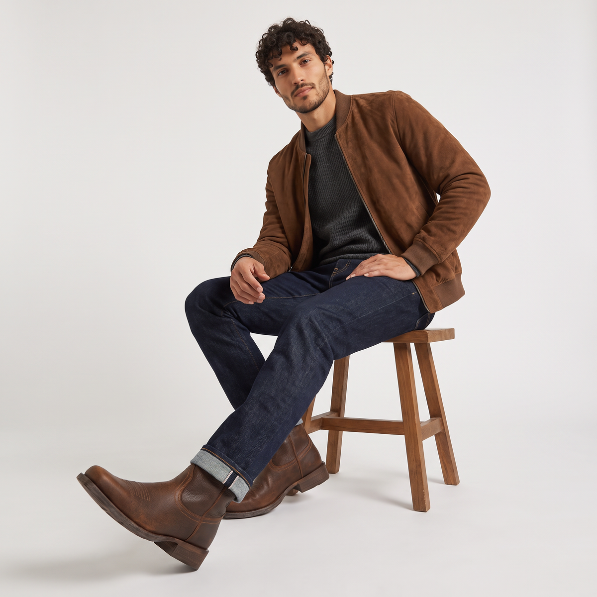 Stivali Western Distressed da Uomo