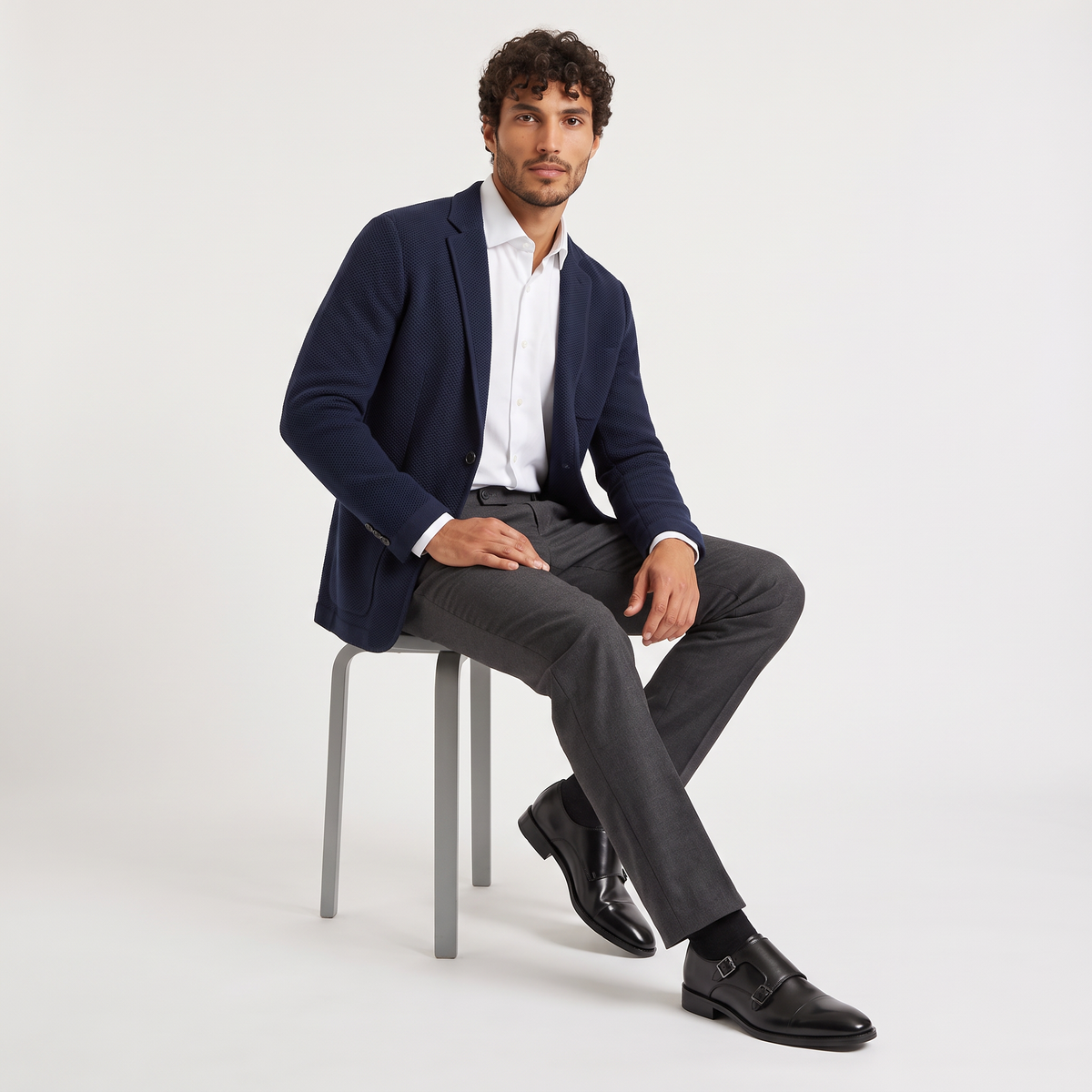 Scarpe da uomo con doppia fibbia