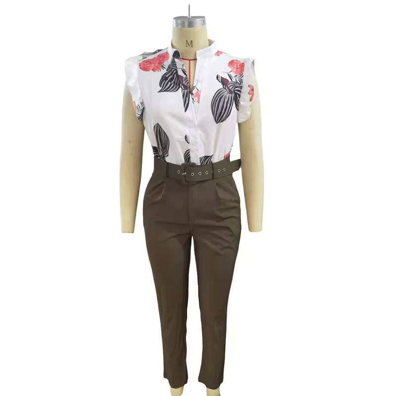 Florabel - Set Elegante con Maniche a Volant
