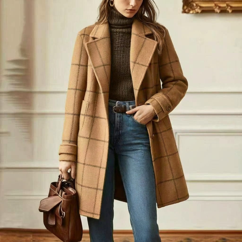 Francesca | Cappotto in Lana a Quadri