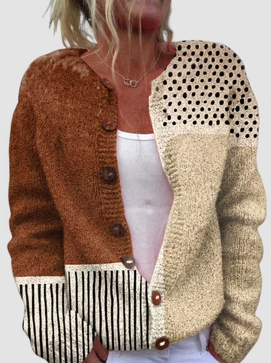 Gisela™ | Cardigan in stile patchwork
