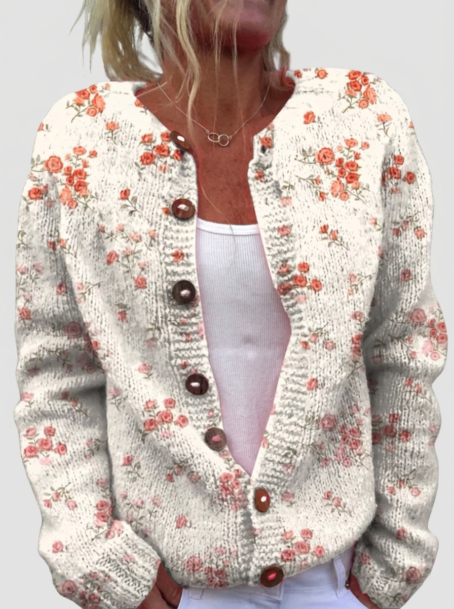 Andrea™ | Cardigan con fiori sparsi