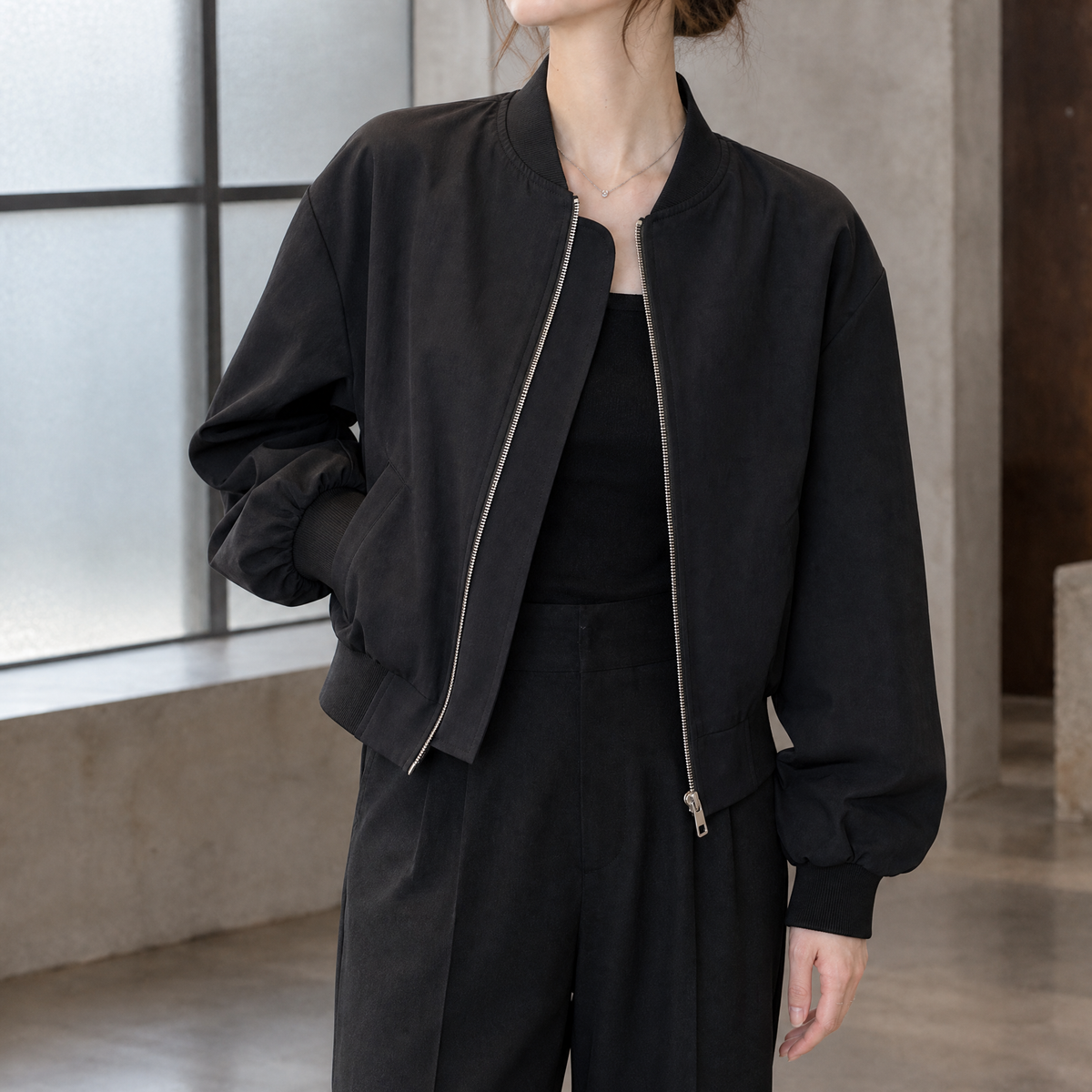 Nadia | Bomber Corto con Colletto a Coste