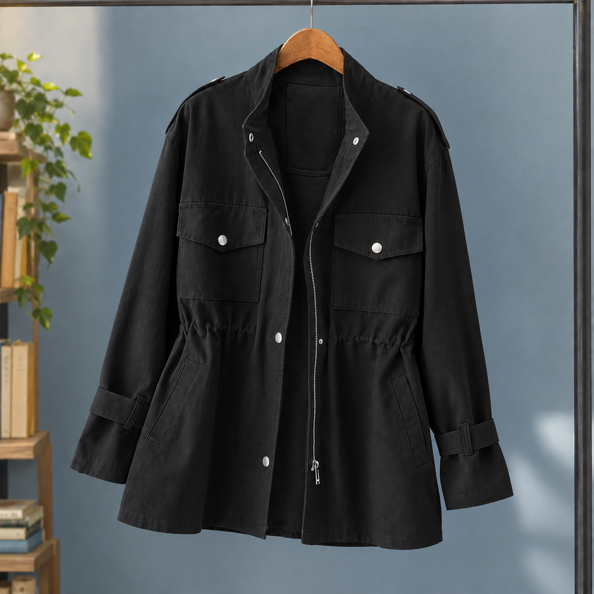Dalila | Giacca Utility con Coulisse in Vita
