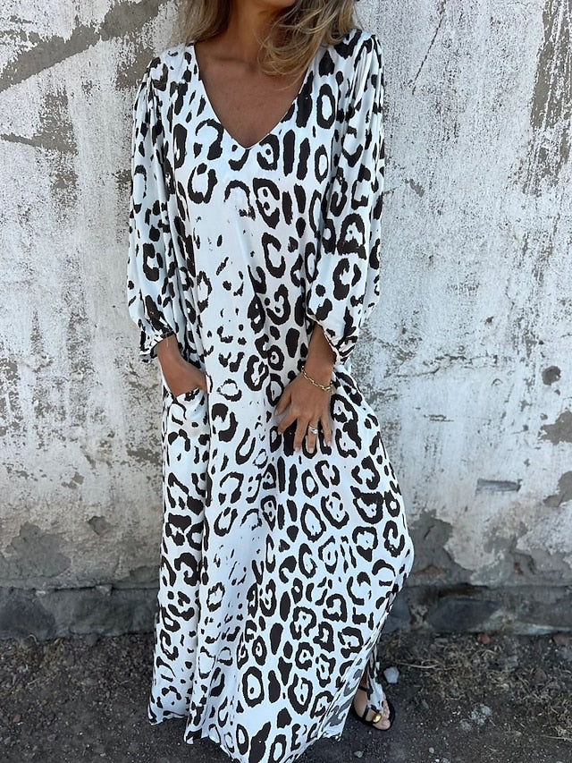 Jessa - Maxi Abito Leopardo