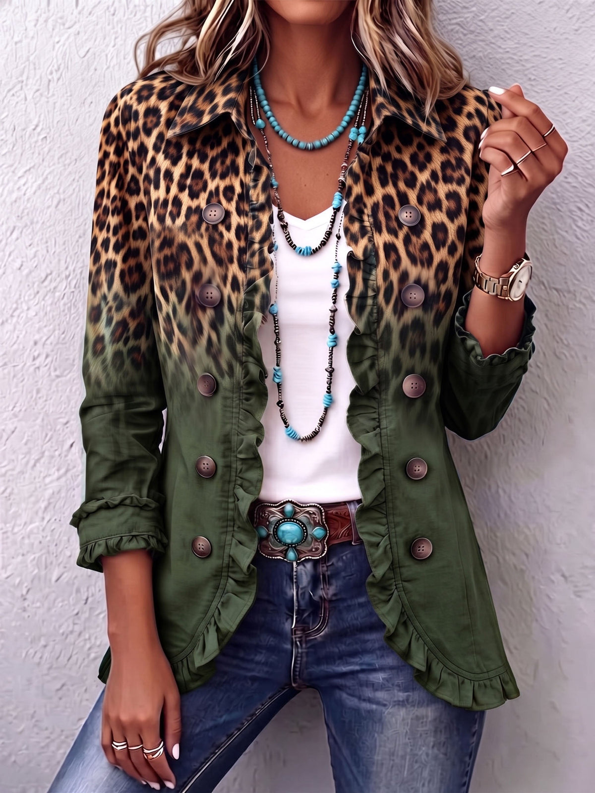 Barbara™ | Blazer in Stampa Leopardo