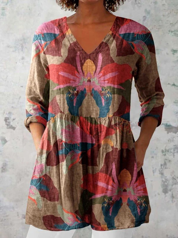 Sarah | Blusa Lunga con Collo a V