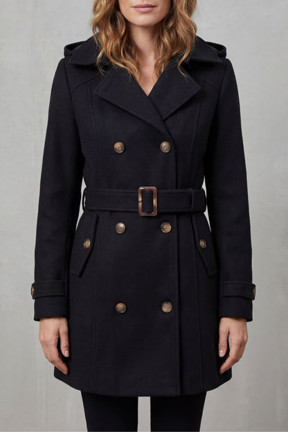 Anna | Trench con Cappuccio dal Taglio Sartoriale