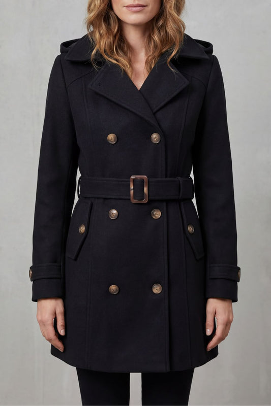 Anna | Trench con Cappuccio dal Taglio Sartoriale
