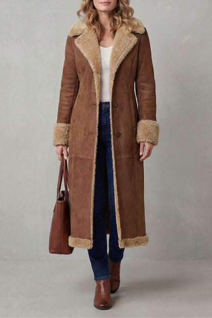 Claudia | Cappotto Invernale Lungo con Fodera in Shearling
