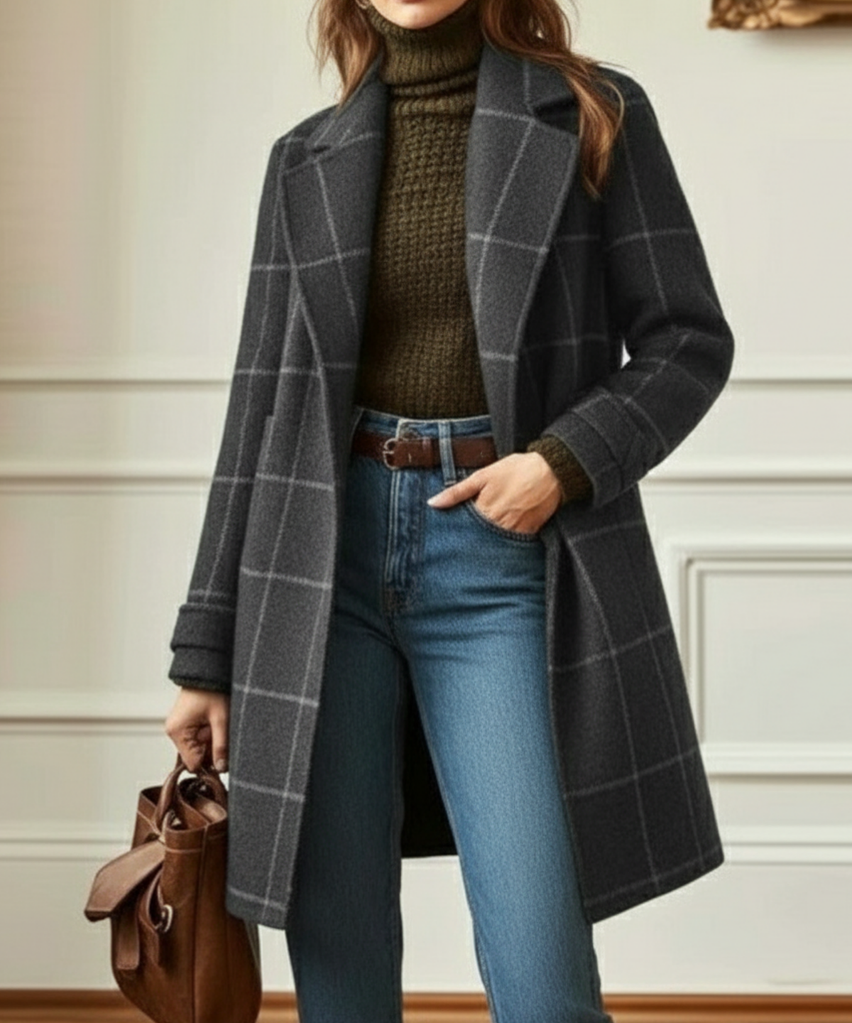 Francesca | Cappotto in Lana a Quadri