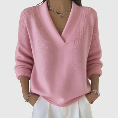 Faye | Maglione V-collo Morbido in Fit Relaxato