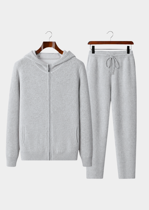 Set da Tempo Libero Milano in Cashmere Grigio Chiaro Premium