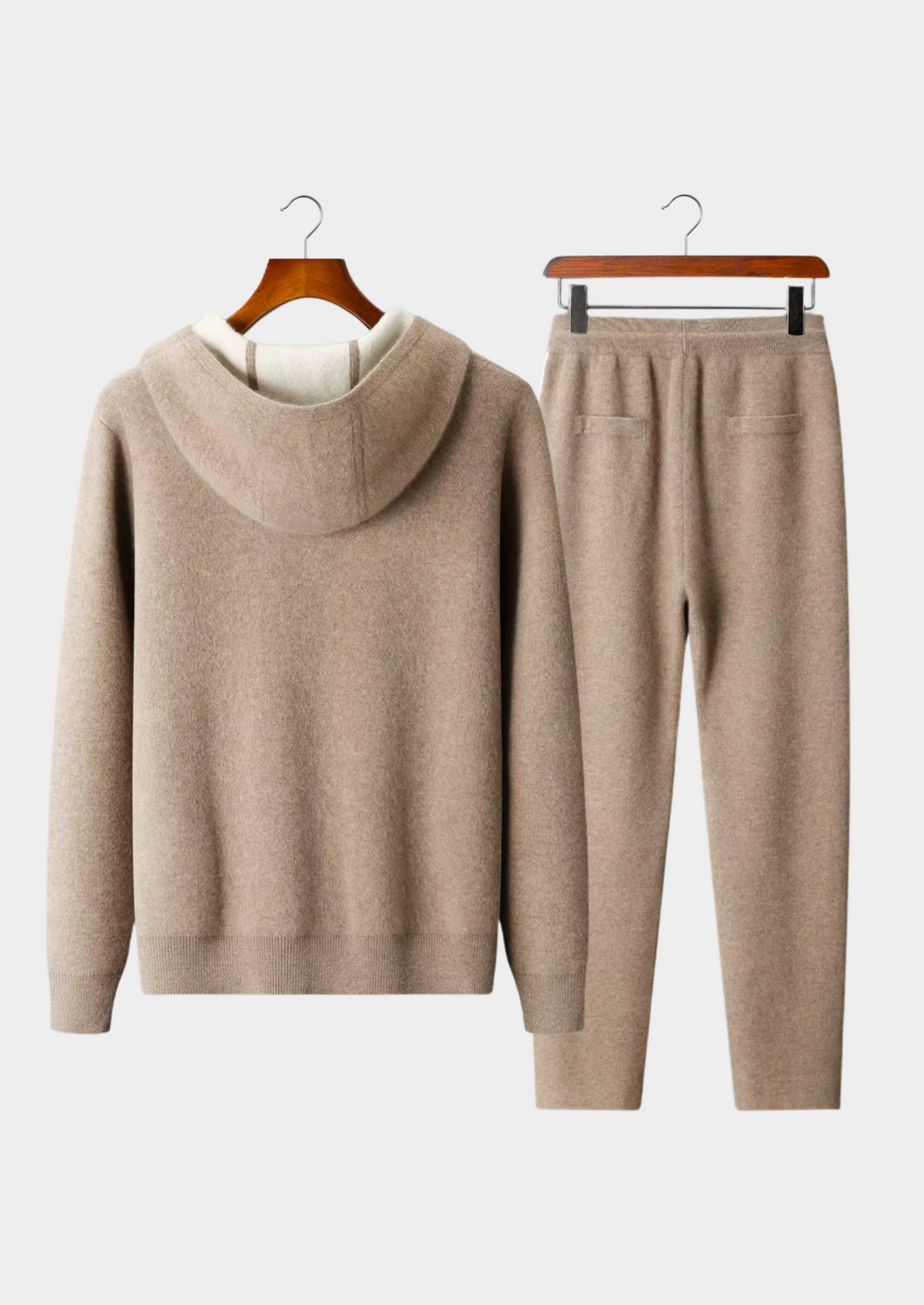 Set da tempo libero in cashmere beige Milano