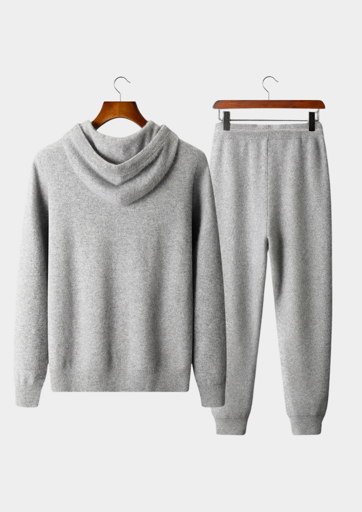 Set da tempo libero in cashmere premium grigio chiaro Alain