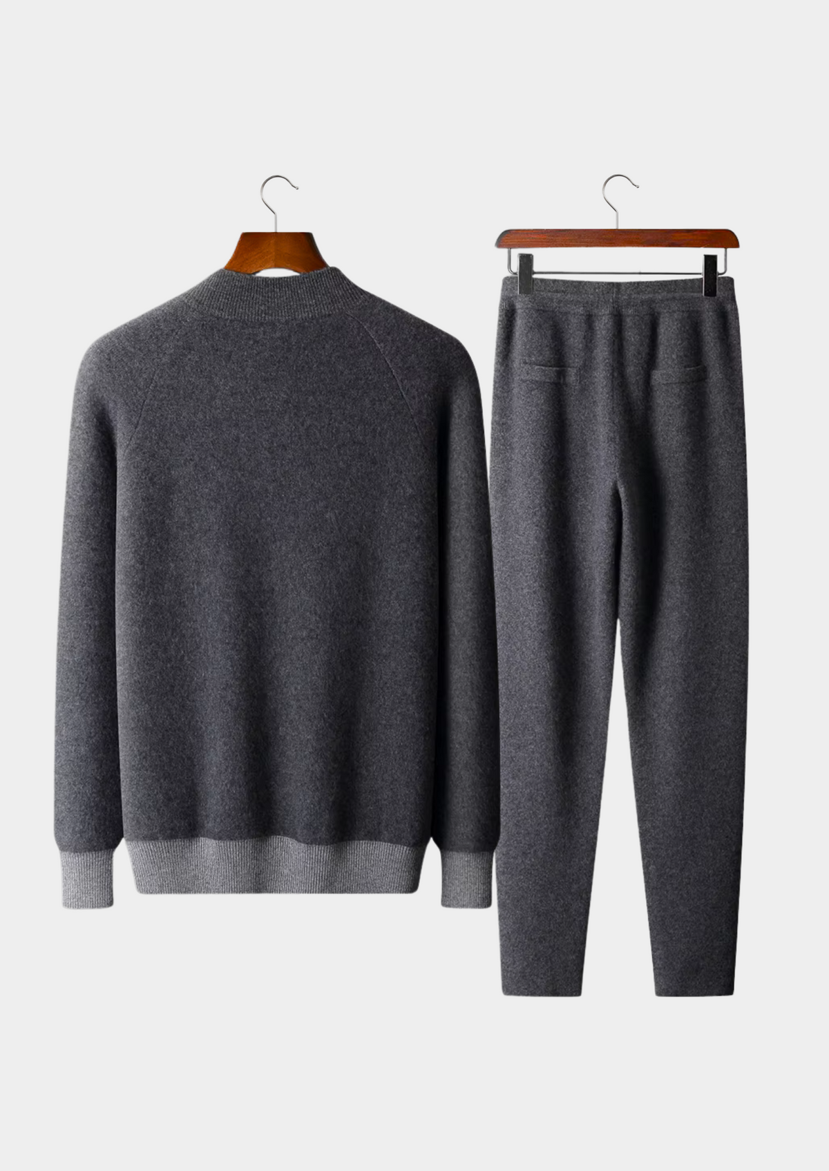 Set da tempo libero in cashmere premium grigio scuro Torino