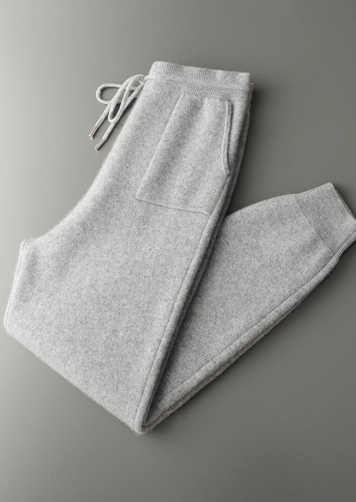 Set da tempo libero in cashmere premium grigio chiaro Alain