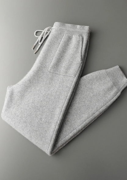 Set da tempo libero in cashmere premium grigio chiaro Alain