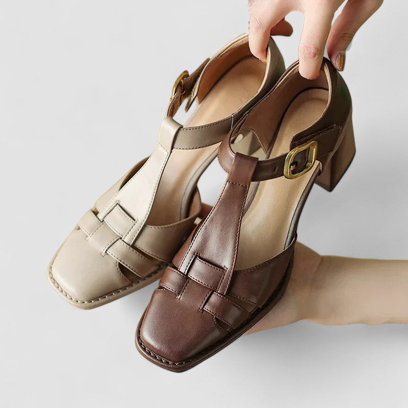 Scarlett – Tacchi a blocco ortopedici con T-strap