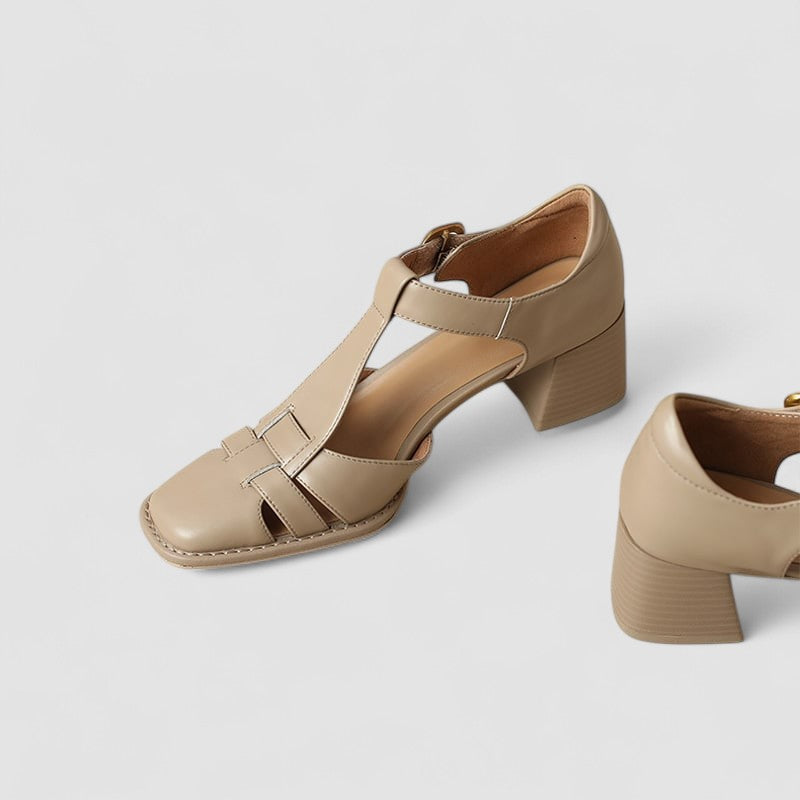Scarlett – Tacchi a blocco ortopedici con T-strap