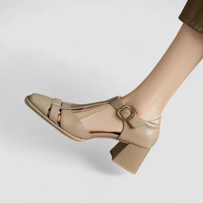 Scarlett – Tacchi a blocco ortopedici con T-strap