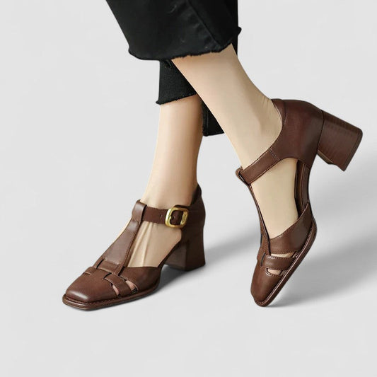 Scarlett – Tacchi a blocco ortopedici con T-strap
