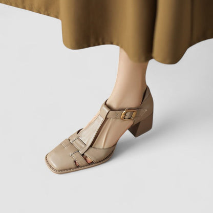 Scarlett – Tacchi a blocco ortopedici con T-strap