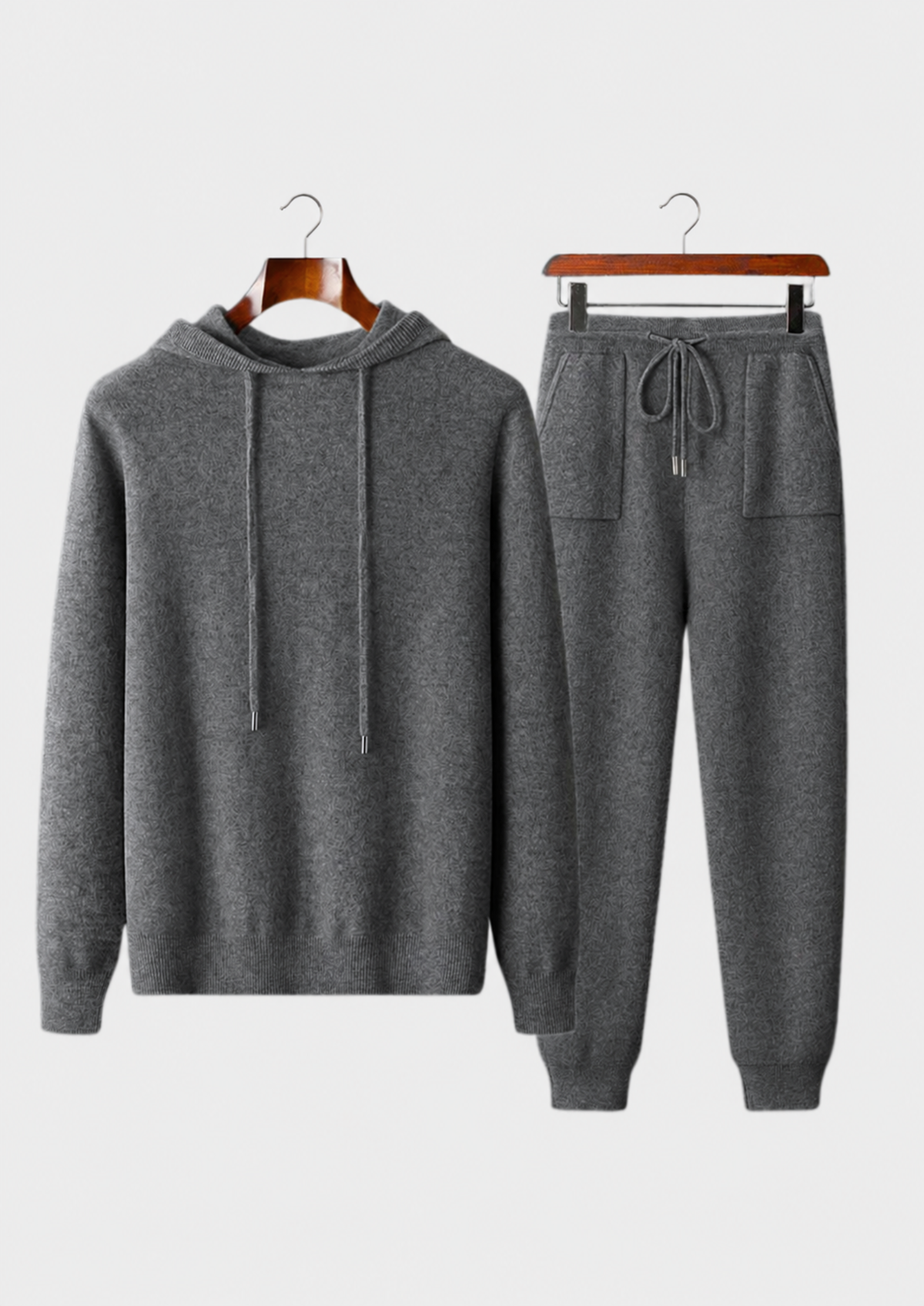 Set da tempo libero in cashmere premium grigio scuro Alain
