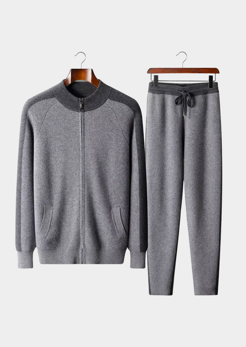 Set da tempo libero in cashmere premium grigio scuro Torino