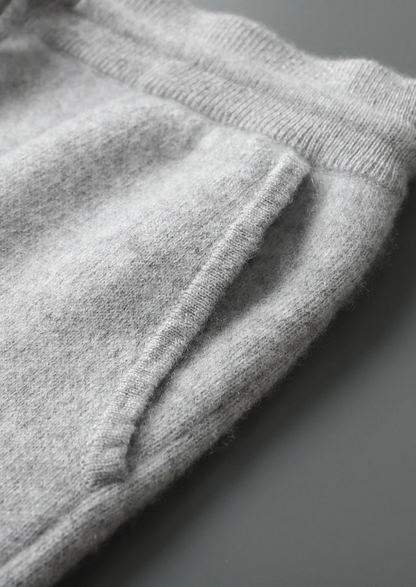 Set da tempo libero in cashmere premium grigio chiaro Alain
