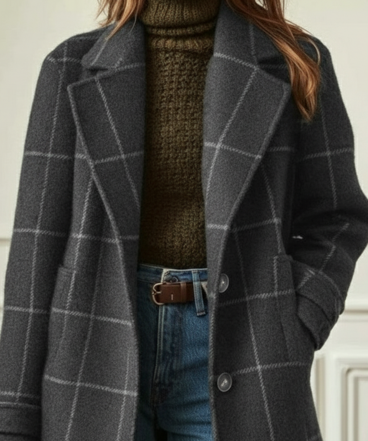 Francesca | Cappotto in Lana a Quadri