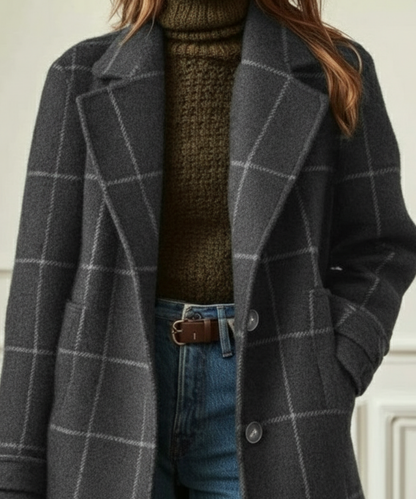 Francesca | Cappotto in Lana a Quadri
