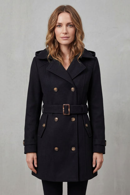 Anna | Trench con Cappuccio dal Taglio Sartoriale