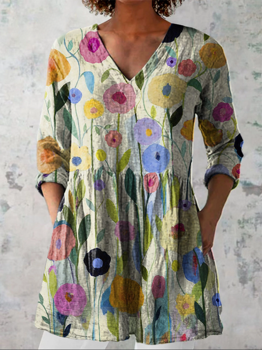 Louise | Blusa Lunga con Collo a V